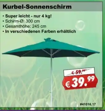 Stabilo Fachmarkt Kurbel Sonnenschirm Angebot