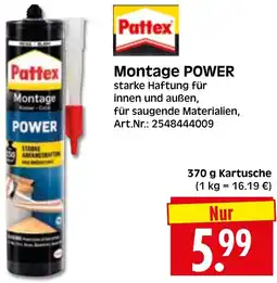 Herkules Baumarkt Pattex Montage POWER Angebot