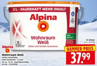 Herkules Baumarkt Alpina Wohnraum Weiß Angebot