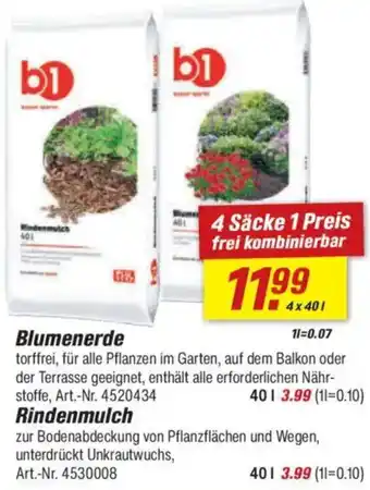toom Baumarkt b1 Blumenerde Angebot