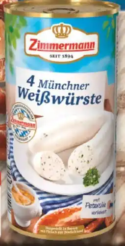 Edeka Fleischwerke Zimmermann 4 Münchner Weißwürste Angebot