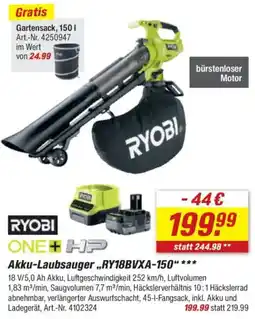 toom Baumarkt RYOBI ONE+ HP Akku-Laubsauger „RY18BVXA-150" Angebot