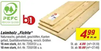 toom Baumarkt b1 Leimholz ,,Fichte“ Angebot
