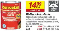 toom Baumarkt Consolan Wetterschutz-Farbe Angebot