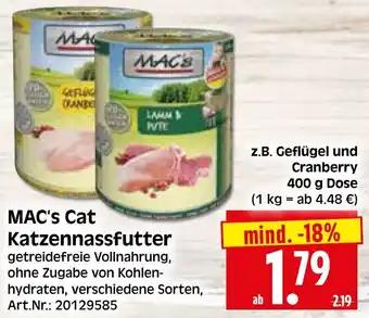 Herkules Baumarkt MAC's Cat Katzennassfutter Angebot