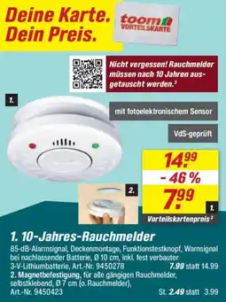 toom Baumarkt 10-Jahres-Rauchmelder Angebot