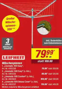 toom Baumarkt LEIFHEIT Wäschespinnen Angebot