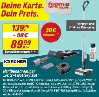 toom Baumarkt KÄRCHER Hartbodenreiniger „FC 2-4 Battery Set" Angebot