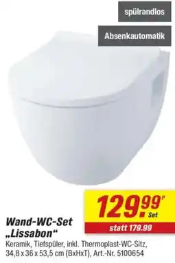 toom Baumarkt Wand-WC-Set „Lissabon" Angebot