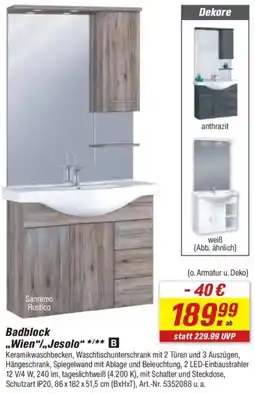 toom Baumarkt Badblock „Wien"/,,Jesolo" Angebot