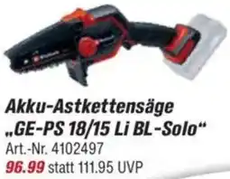 toom Baumarkt Einhell Akku-Astkettensäge „GE-PS 18/15 Li BL-Solo" Angebot