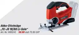 toom Baumarkt Einhell Akku-Stichsäge „TE-JS 18/80 Li-Solo" Angebot