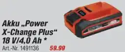 toom Baumarkt Einhell Akku ,,Power X-Change Plus" 18 V/4,0 Ah Angebot