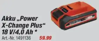 toom Baumarkt Einhell Akku ,,Power X-Change Plus" 18 V/4,0 Ah Angebot