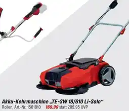 toom Baumarkt Einhell Akku-Kehrmaschine ,,TE-SW 18/610 Li-Solo" Angebot