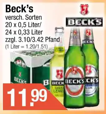 Getränke City Beck's versch. sorten Angebot