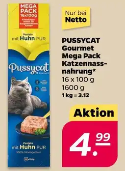 NETTO Pussycat gourmet mega pack katzennassnahrung Angebot