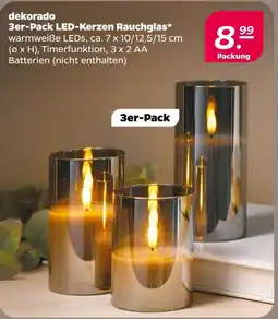 NETTO Dekorado 3er-pack led-kerzen rauchglas Angebot