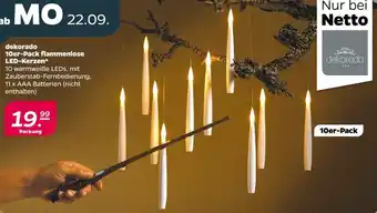 NETTO Dekorado 10er-pack flammenlose led-kerzen Angebot