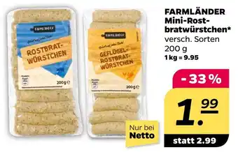NETTO Farmländer rostbratwürstchen Angebot