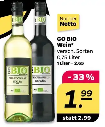 NETTO Go bio chardonnay italia Angebot