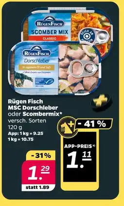 NETTO Rügen fisch msc dorschleber oder scombermix Angebot