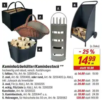 toom Baumarkt Kaminholzbehälter/Kaminbesteck Angebot