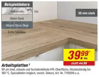 toom Baumarkt Arbeitsplatten Angebot