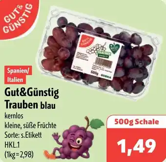Aktiv Irma Gut&Günstig Trauben blau Angebot