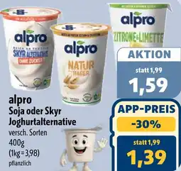 Aktiv Irma alpro Soja oder Skyr Joghurtalternative Angebot