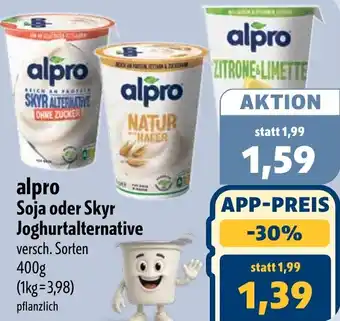 Aktiv Irma alpro Soja oder Skyr Joghurtalternative Angebot