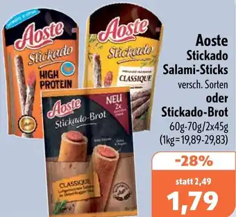 Aktiv Irma Aoste Stickado Salami-Sticks oder Stickado-Brot Angebot
