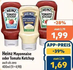 Aktiv Irma Heinz Mayonnaise oder Tomato Ketchup Angebot