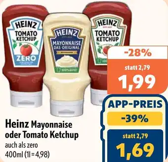 Aktiv Irma Heinz Mayonnaise oder Tomato Ketchup Angebot