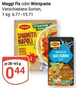 Globus Maggi Fix oder Würzpaste Angebot