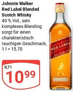 Globus Johnnie Walker Red Label Blended Scotch Whisky Angebot