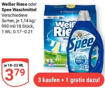 Globus Weißer Riese oder Spee Waschmittel Angebot