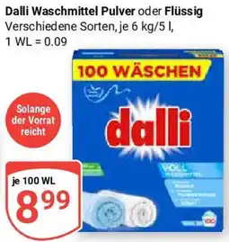 Globus Dalli Waschmittel Pulver oder Flüssig Angebot
