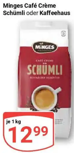 Globus Minges Café Crème Schümli oder Kaffeehaus Angebot