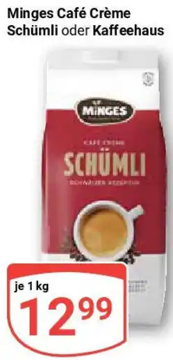 Globus Minges Café Crème Schümli oder Kaffeehaus Angebot