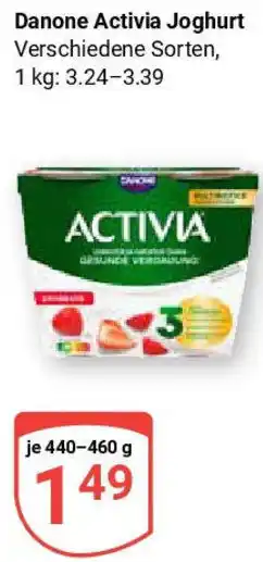 Globus Danone Activia Joghurt Angebot