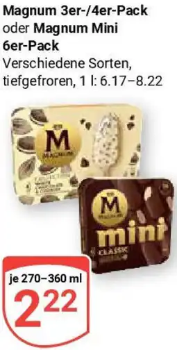 Globus Magnum 3er-/4er-Pack oder Magnum Mini 6er-Pack Angebot