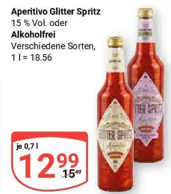 Globus Aperitivo Glitter Spritz oder Alkoholfrei Angebot