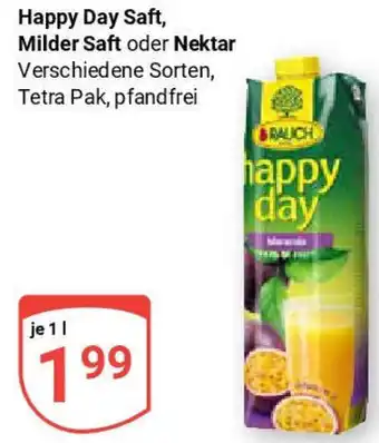 Globus Happy Day Saft, Milder Saft oder Nektar Angebot