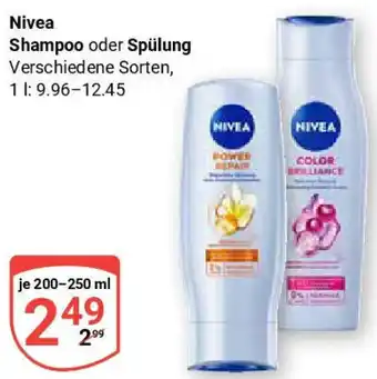 Globus Nivea Shampoo oder Spülung Angebot