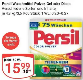 Globus Persil Waschmittel Pulver, Gel oder Discs Angebot