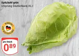 Globus Spitzkohl grün Angebot