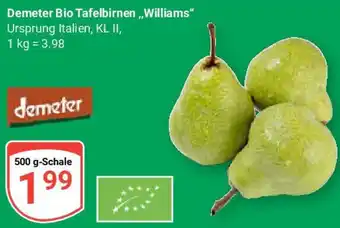 Globus Demeter Bio Tafelbirnen ,,Williams" Angebot