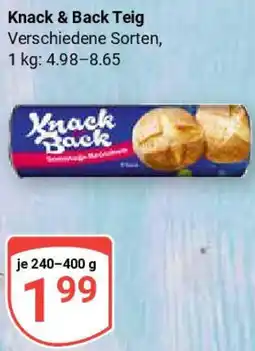 Globus Knack & Back Teig Angebot