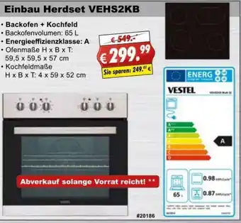 Stabilo Fachmarkt Einbau Herdset VEHS2KB Angebot